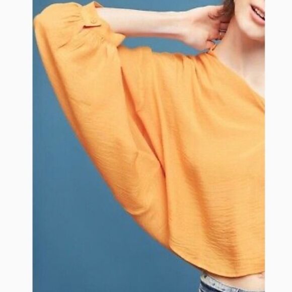 ANTHROPOLOGIE MAEVE Brenna Blouse Dandelion Yellow Women’s Size XS - Picture 5 of 10